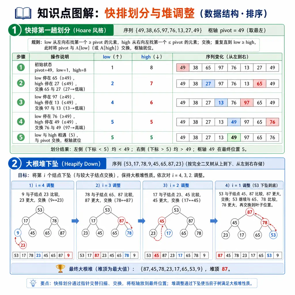 408数据结构第7章排序知识点图解