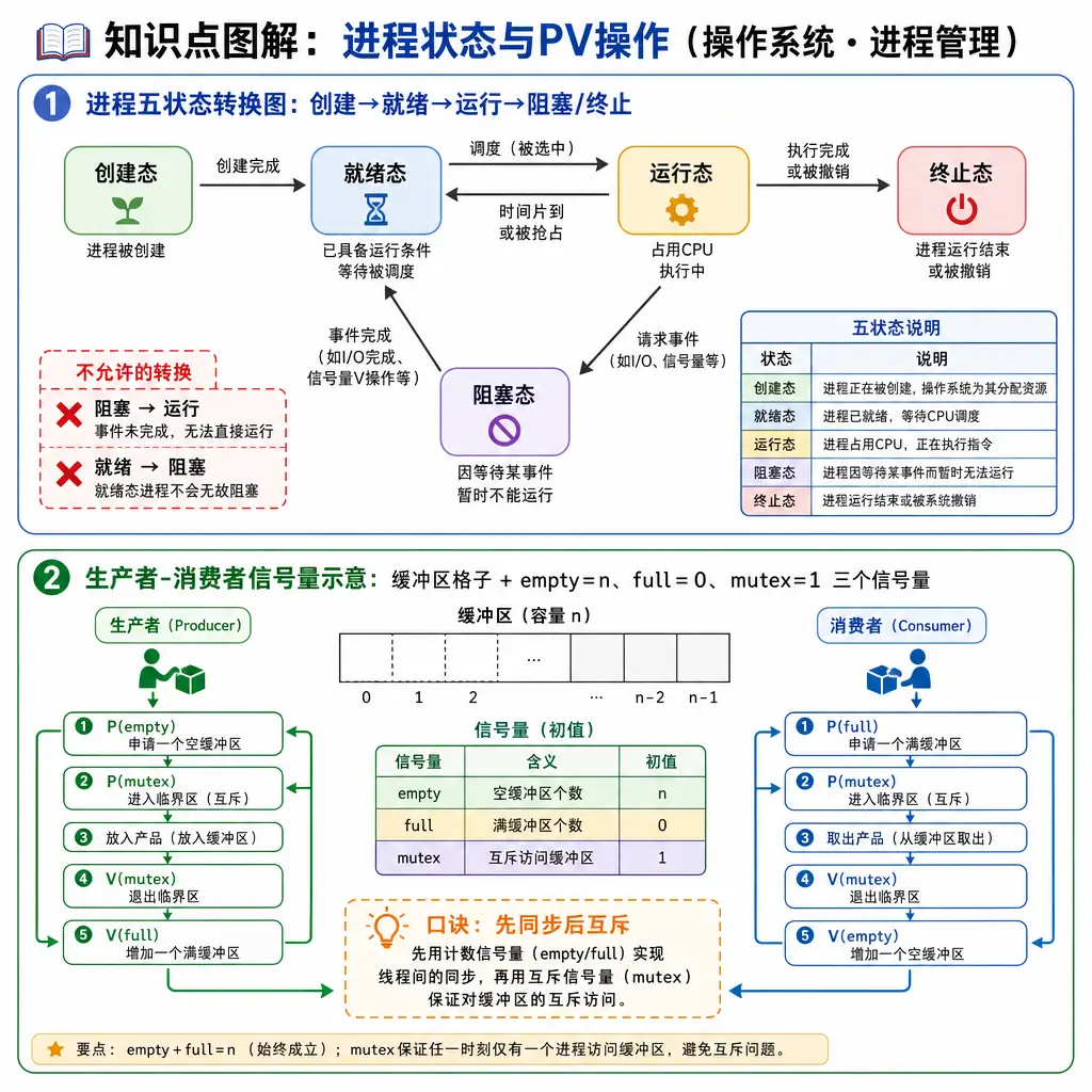 408操作系统第2章进程管理知识点图解