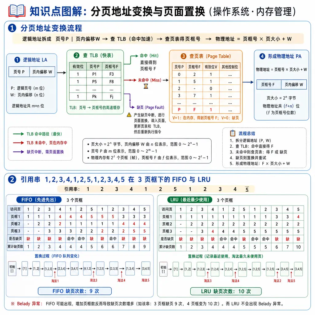 408操作系统第3章内存管理知识点图解